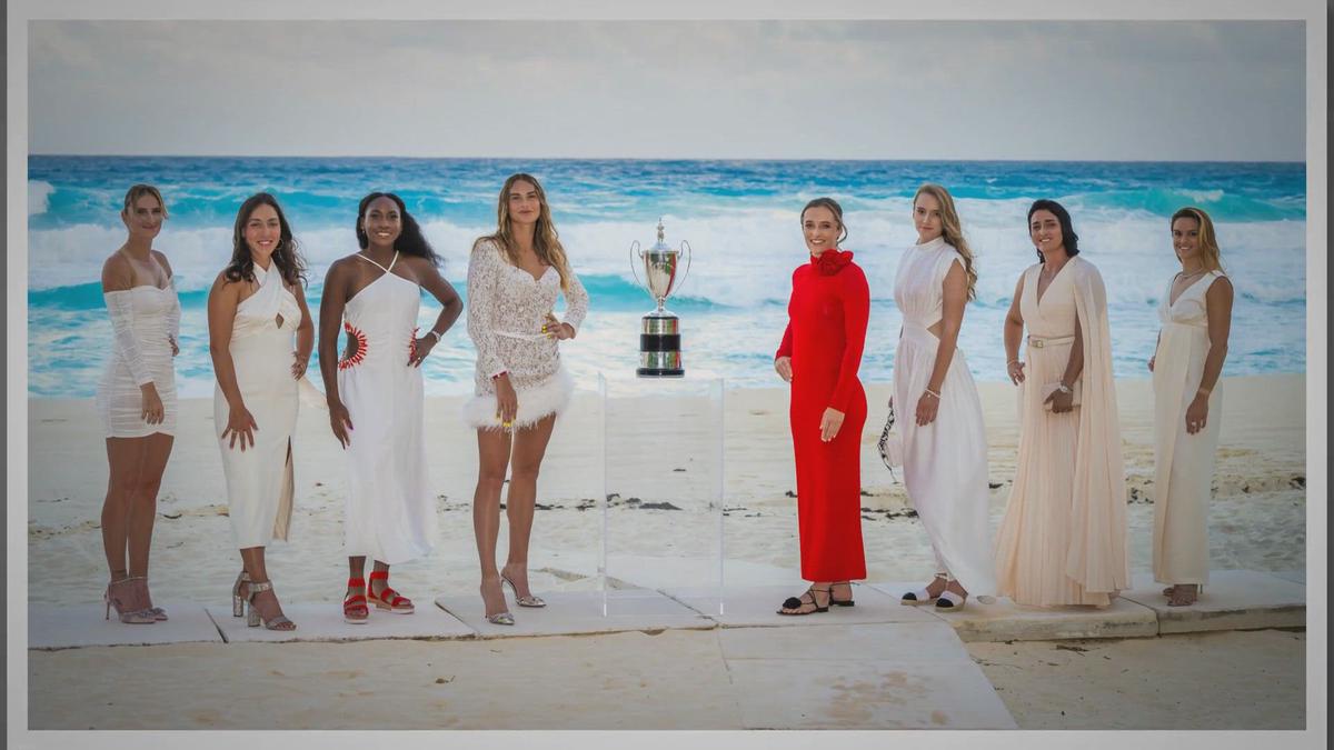 Players glam up for WTA Finals Cancun draw gala