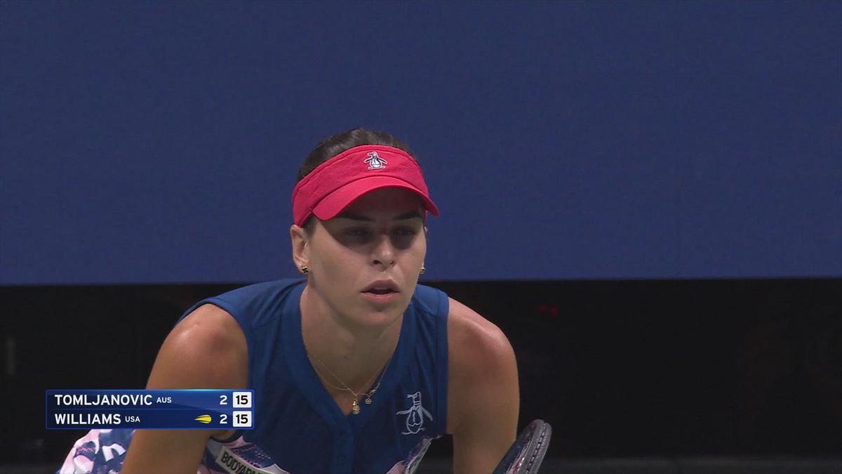 'Video thumbnail for Serena Williams vs. Ajla Tomljanovic R3 US Open 2022 match highlights'