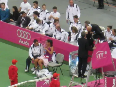 Ana Ivanovic at Serbia vs Japan Fed Cup in Belgrade