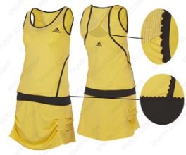 Ana Ivanovic's yellow adidas adilibria dress