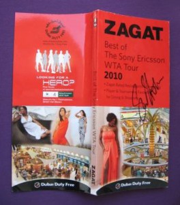 Win Zagat guide signed by Samantha Stosur