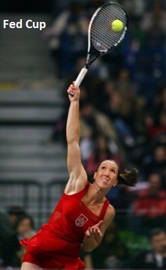 Jelena Jankovic playing Fed Cup in Belgrade