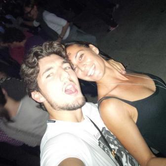 The couple at a Bruno Mars concert in Milan, October 2013