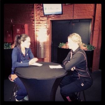 Ivanovic and Clijsters interview each other