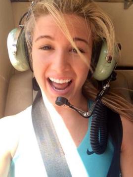 Helicopter selfie Eugenie Bouchard