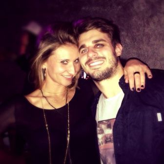 Golovin with her boyfriend Hugo