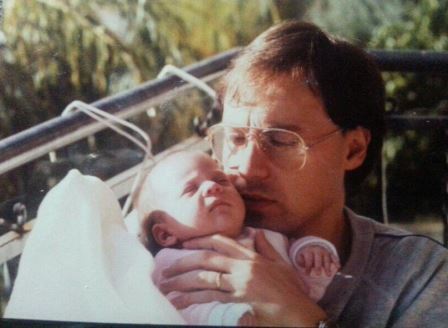 Baby Marion Bartoli with her father