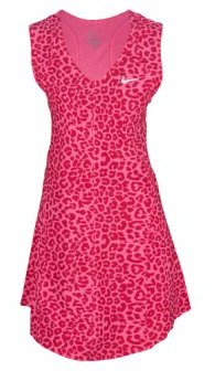 Serena Williams' pink leopard Nike dress - front