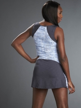 Venus Williams - grey dress - back