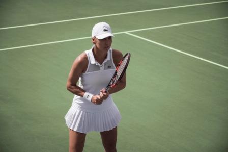 LACOSTE Outfit Wimbledon 2015 - Elena Vesnina + Christophe Berlet