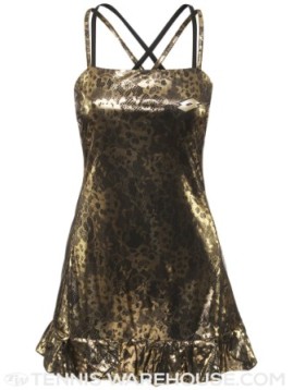 Agnieszka Radwanska Lotto Gold Dress - front