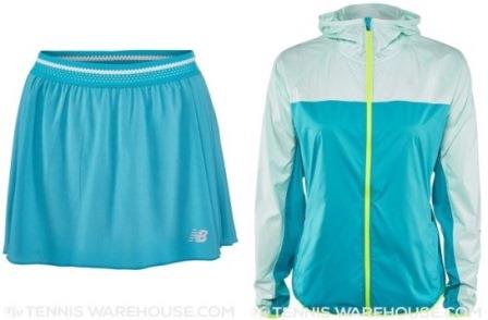Heather Watson New Balance skirt and jacket for the US Open