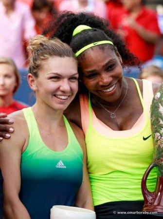 Serena Williams and Simona Halep - W&S Tennis 2015 Sunday-40
