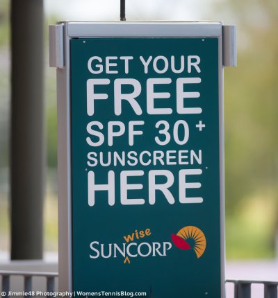 The 2015 Brisbane International provided free sunscreen