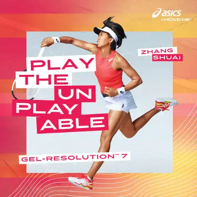 Zhang Shuai Asics US Open 2019 outfit