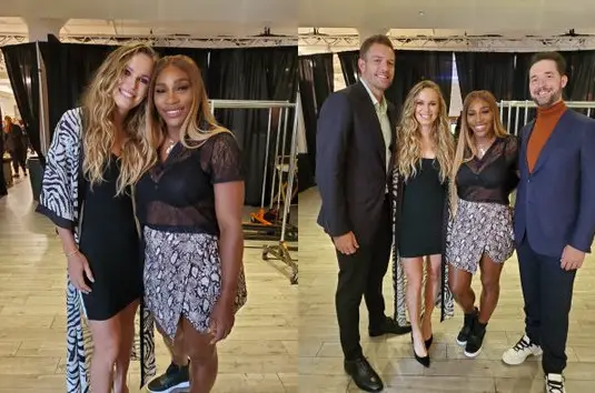 Caro and Serena with husbands