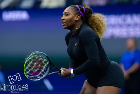 Serena Williams US Open 2019 black bodysuit