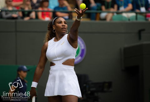 Serena Williams of the United States in action during her third-round match at the 2019 Wimbledon Championships Grand Slam Tennis Tournament