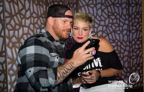 Bethanie Mattek-Sands of the United States at the players party of the 2020 Dubai Duty Free Tennis Championships WTA Premier tennis tournament.