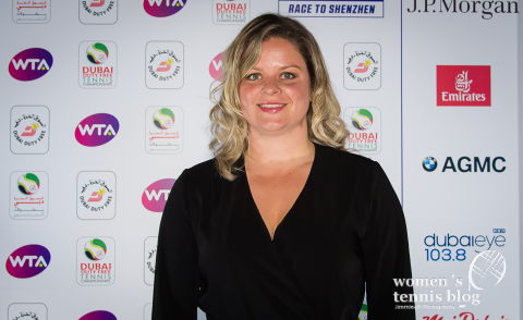 Kim Clijsters of Belgium at the players party of the 2020 Dubai Duty Free Tennis Championships WTA Premier tennis tournament.