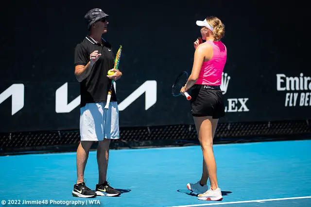 Amanda Anisimova Darren Cahill Australian Open 2022