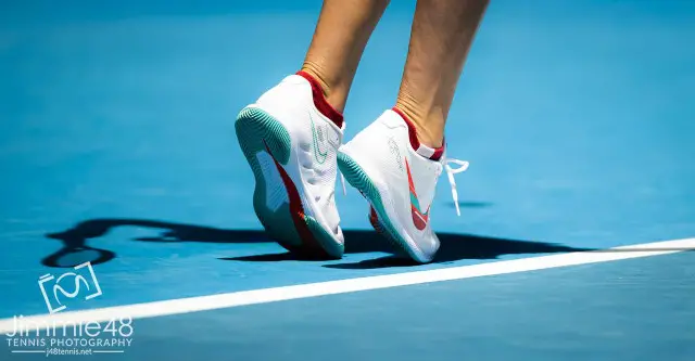 Petra Kvitova Nike tennis shoes 2022 Australian Open