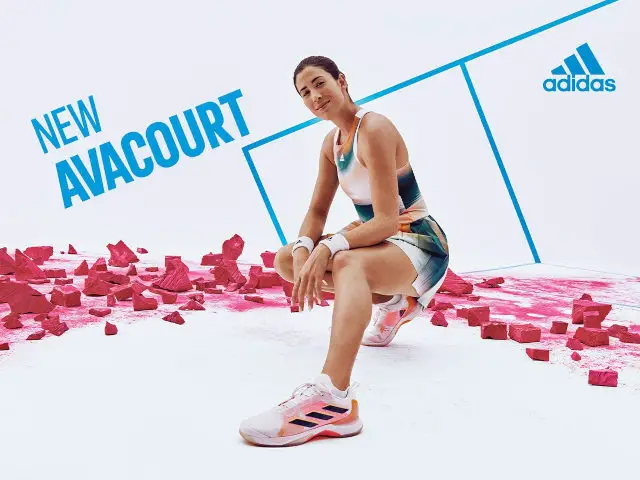 Garbine Muguruza Adidas Avacourt tennis shoes