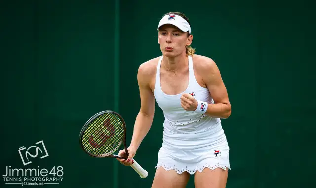 Ekaterina Alexandrova in Fila at Wimbledon 2023