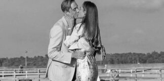 Denis Shapovalov kissing Mirjam Bjorklund