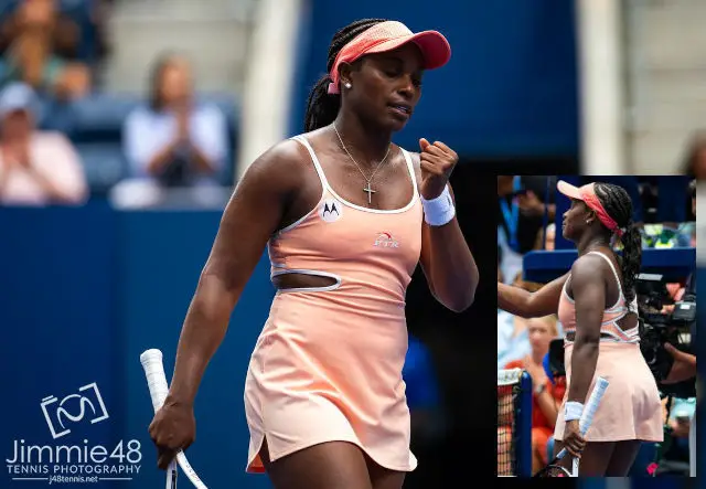 Sloane Stephens in FP Movement dress at the 2023 US Open