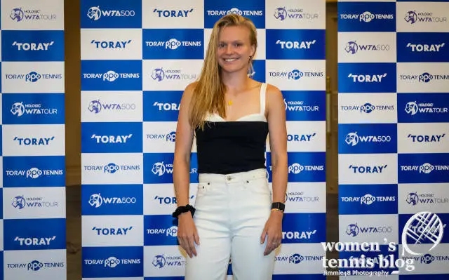 Harriet Dart at Tokyo players' party