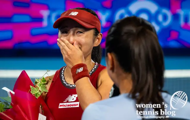 Emotional Misaki Doi after playing the last match of her career in Tokyo