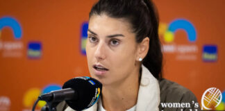 Sorana Cirstea at a press conference