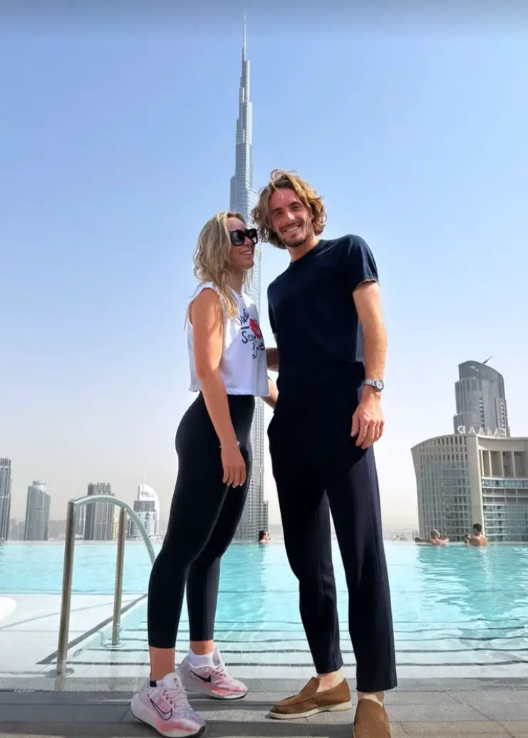Paula Badosa and Stefanos Tsitsipas in Dubai