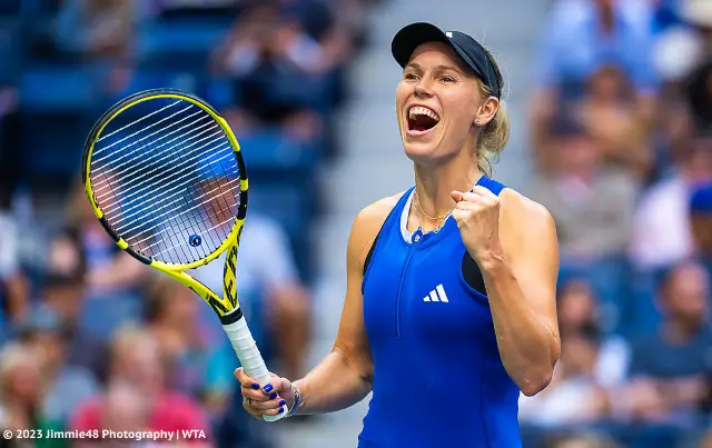 Caroline on her head-turning bodysuit: "I mean, it's the Open. Why not?" - Women's Tennis Blog