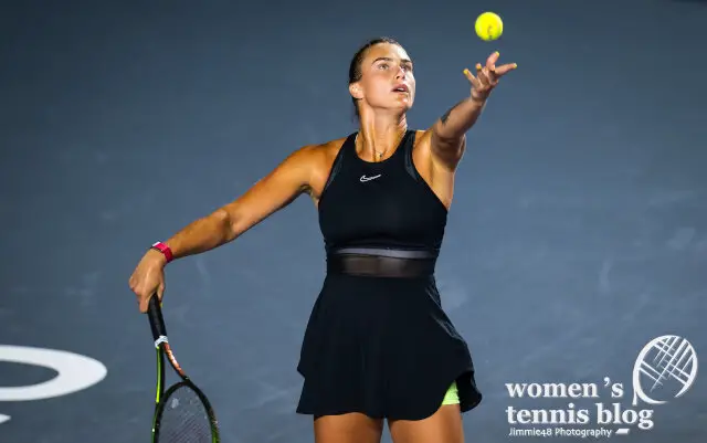 Aryna Sabalenka's Nike tennis dress at the WTA Finals in Cancun