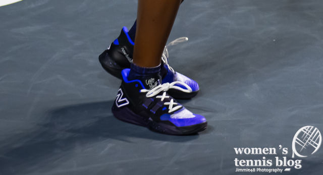 Coco Gauff's New Balance tennis shoes at the 2023 WTA Finals
