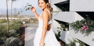 Marta Kostyuk in her wedding dress