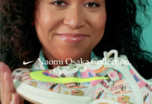 Naomi Osaka shows new Nike tennis shoes from her collection