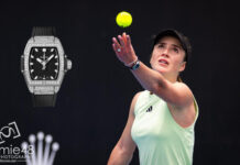 Elina Svitolina practices with Hublot watch at the 2024 Australian Open