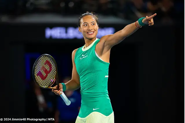 Zheng Qinwen in Nike at the 2024 Australian Open