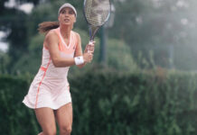Belinda Bencic in the 2024 Asics Melbourne tennis dress