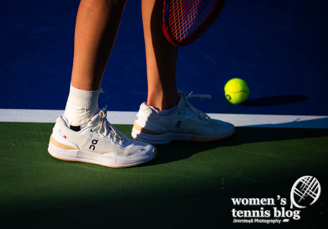 Donna Vekic's On tennis shoes in Dubai