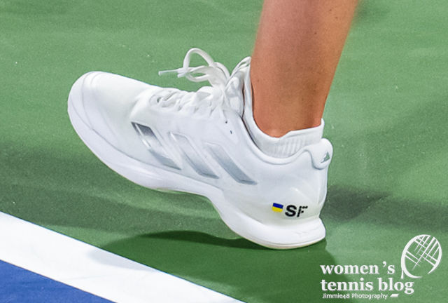 Elina Svitolina's adidas Avacourt 2 tennis shoes