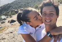 Caroline Garcia with boyfriend Borja Duran