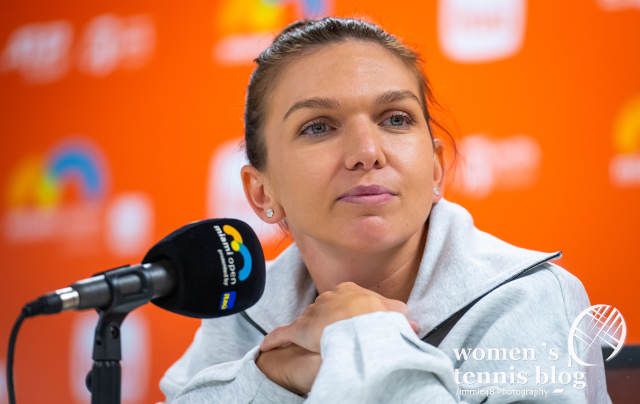Simona Halep at the press conference, Miami Open 2024