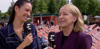 Chris Evert chats with Alize Lim at Roland Garros 2024
