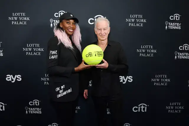 Venus Williams and John McEnroe at Citi Taste of Tennis