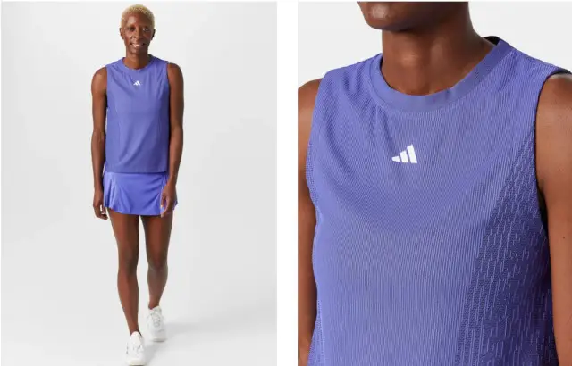 Purple Adidas tank for the 2024 US Open