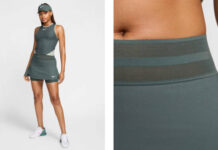 Green Nike separates for the 2024 US Open